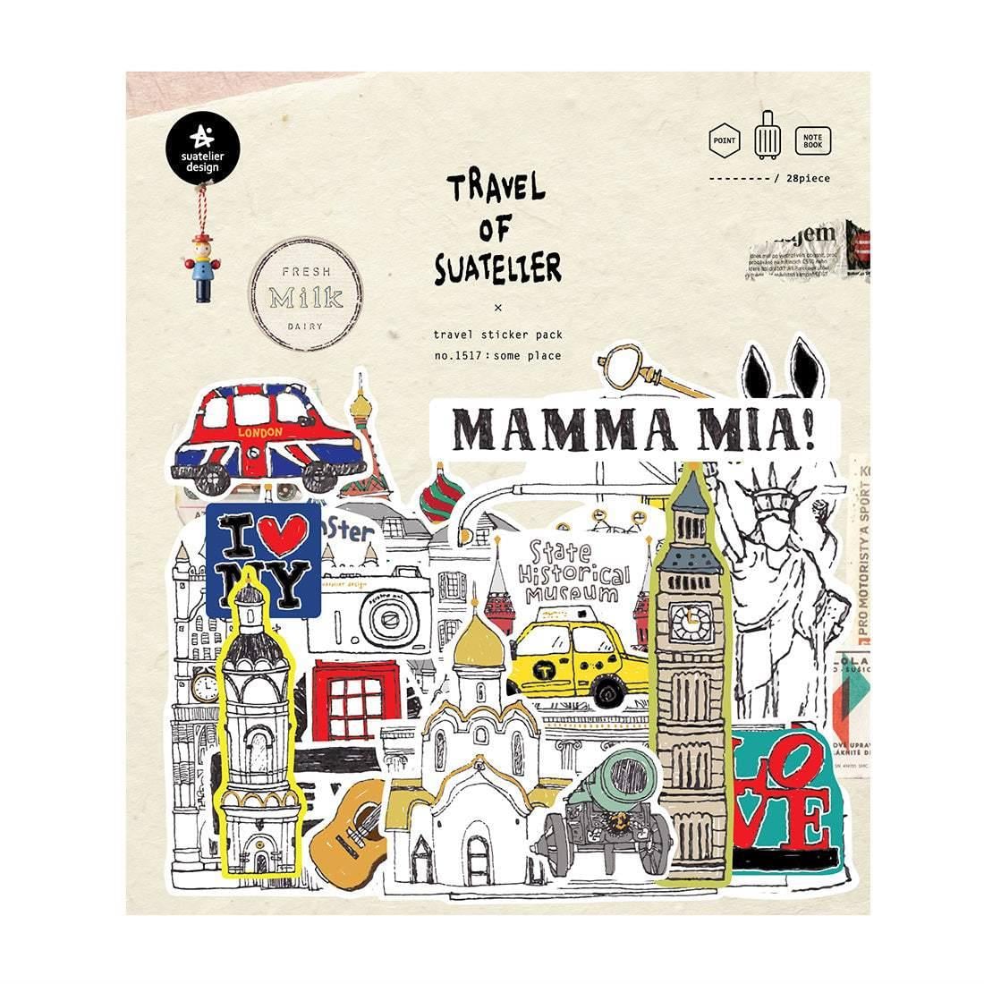 Suatelier Travel Luggage Sticker Pack Valiz Etiket Seti - Some Place