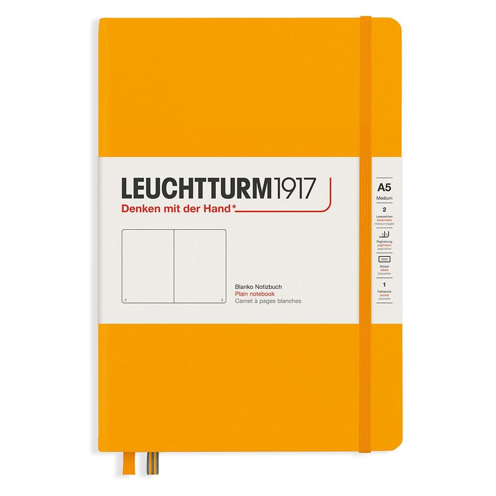 Leuchttrum 1917 Medium(A5) Sert Kapak, 251 Numaralandırılmış Düz Sayfa Defter Rising Sun 363386
