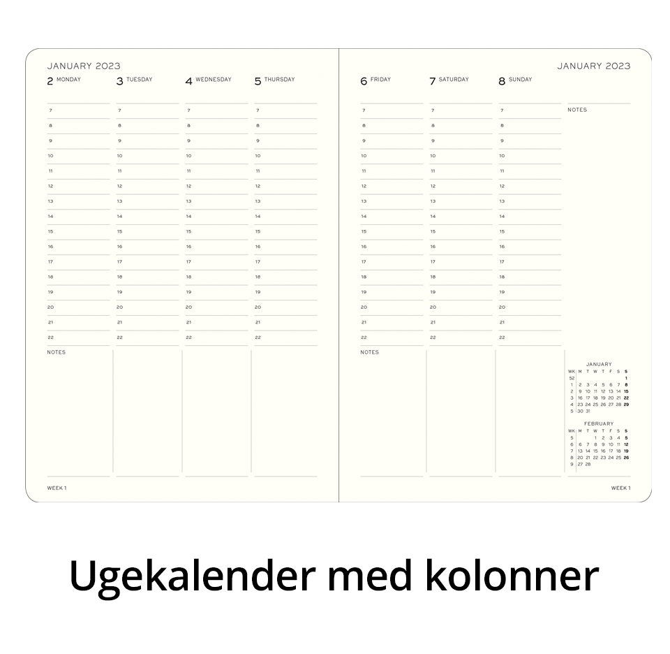 Leuchtturm1917 Weekly Planner & Notebook 18 Months 2024 - 2025 Medium Lilac 370713