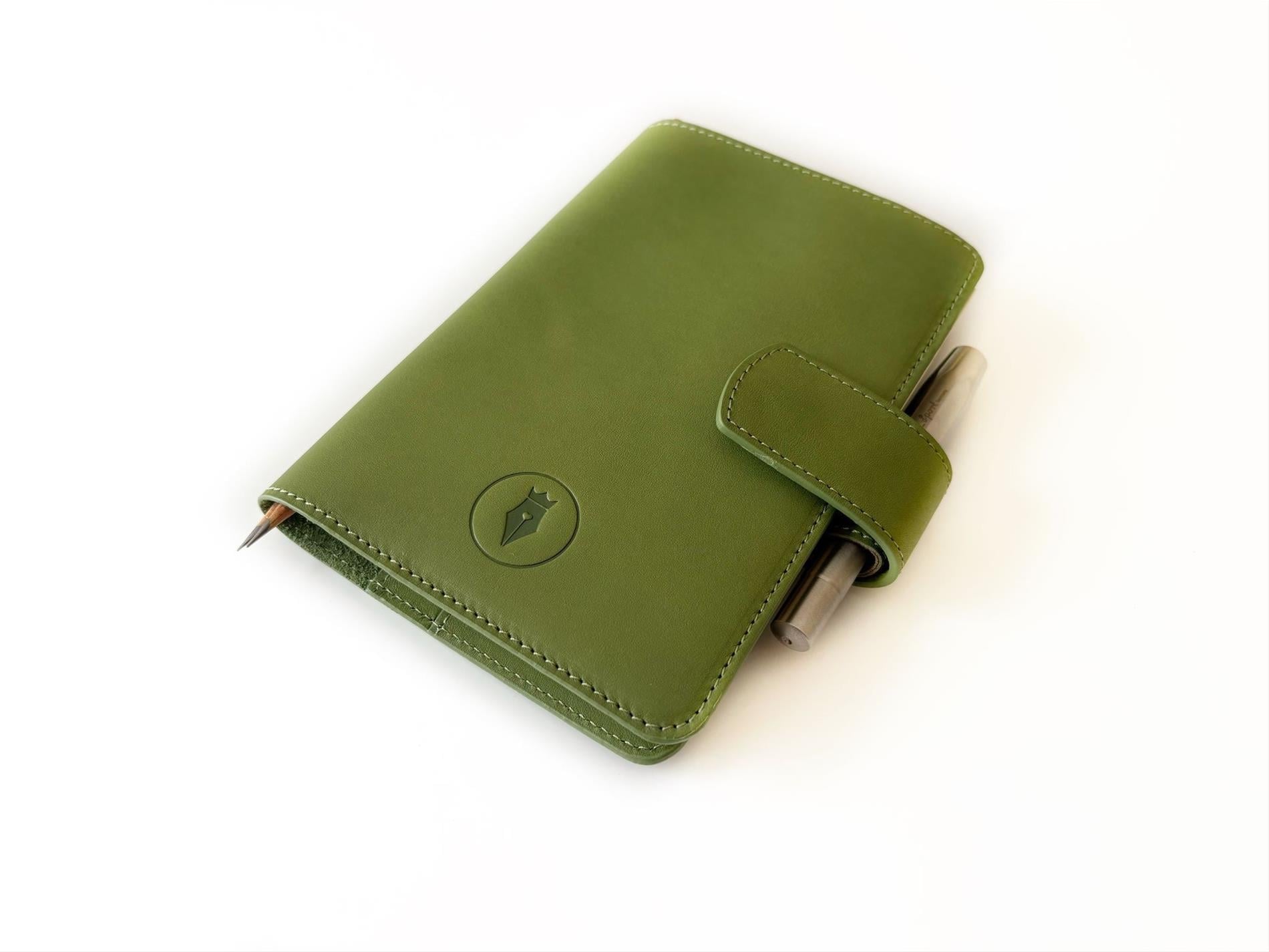 Eng Leather A6 Ebatlı Deri Defter Kılıfı ve Organizer - Spring Green