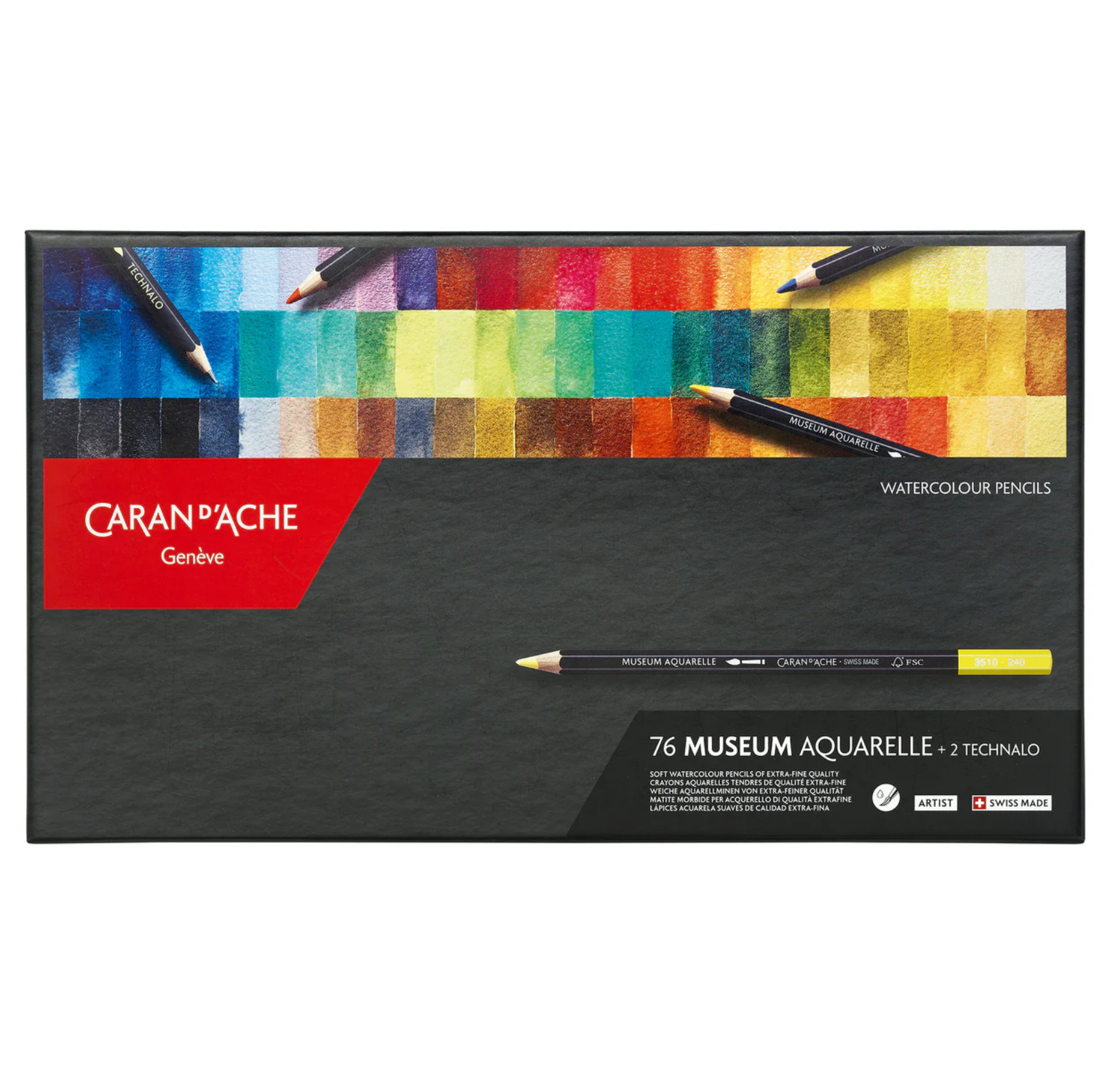 Caran d'Ache Museum Aquarelle 76 Renkli Boya Kalem Seti 3510-376