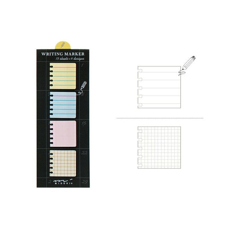 Midori sticker sea label block memo pattern