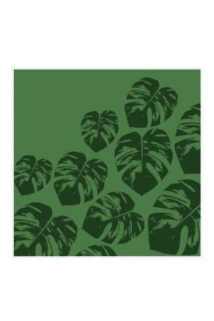Wolo Company Furoshiki Çok Amaçlı Hediye Paketi Kumaşı Monstera Desenli