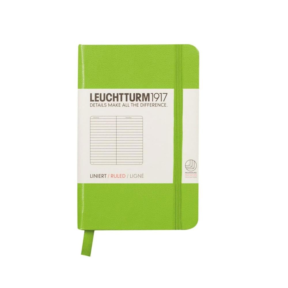 Leuchtturm1917 Sert Kapak A7 Çizgili Defter Lime 343560