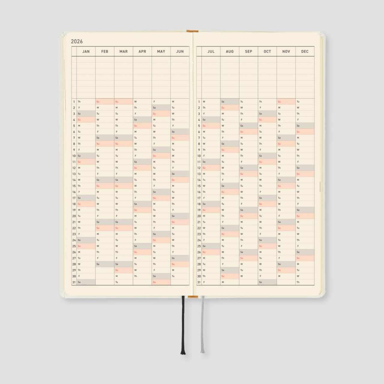 Hobonichi Techo Weeks - English - Yuichi Inoue: Amenimo Makezu - 2026 Jan Start