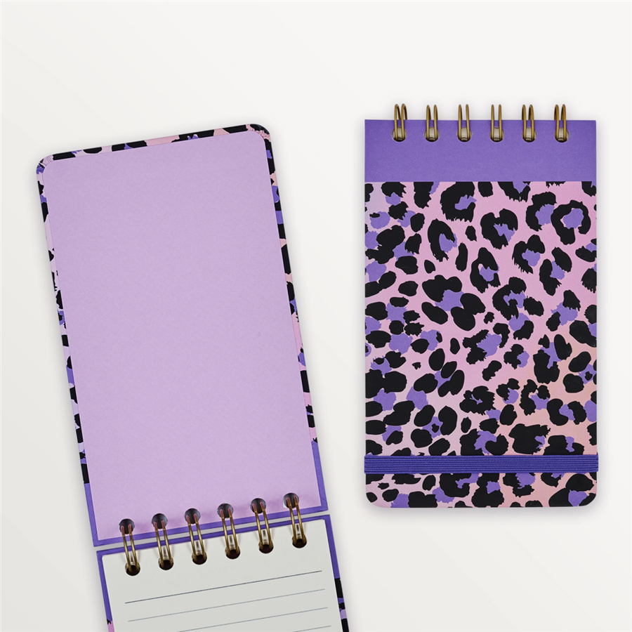 Episode Leopard Pink Mauve  Spiralli Küçük Not Defteri