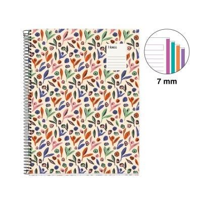 Miquelrius A4 70gsm 100 Yaprak Telli Çizgili Leaves in the Wind Defter