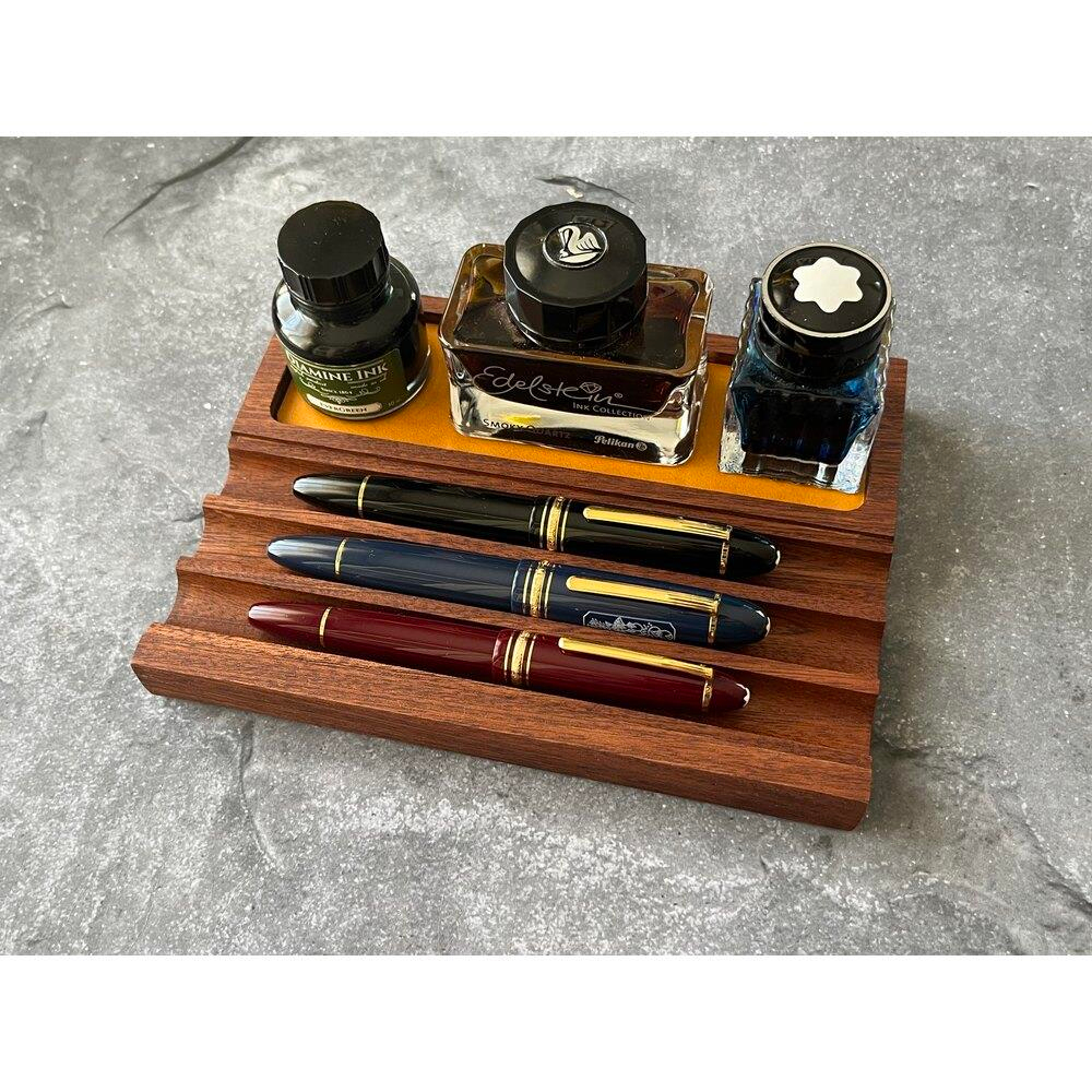Aegan Leather Maun Kalem Tepsi & Mürekkep Standı 