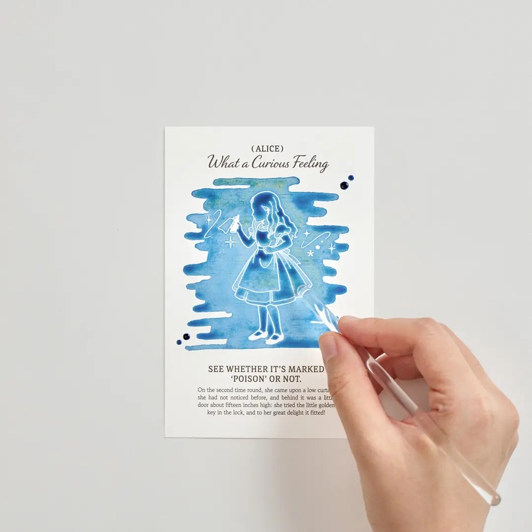 Wearingeul Impression Alice's Mürekkep Deneme Kartpostal Seti