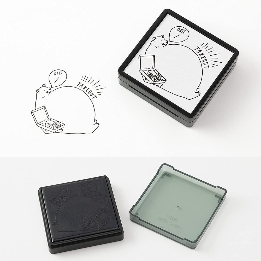Midori Paintable Penetration Stamp Damga - Large Size - ake-Out Pattern 35425006