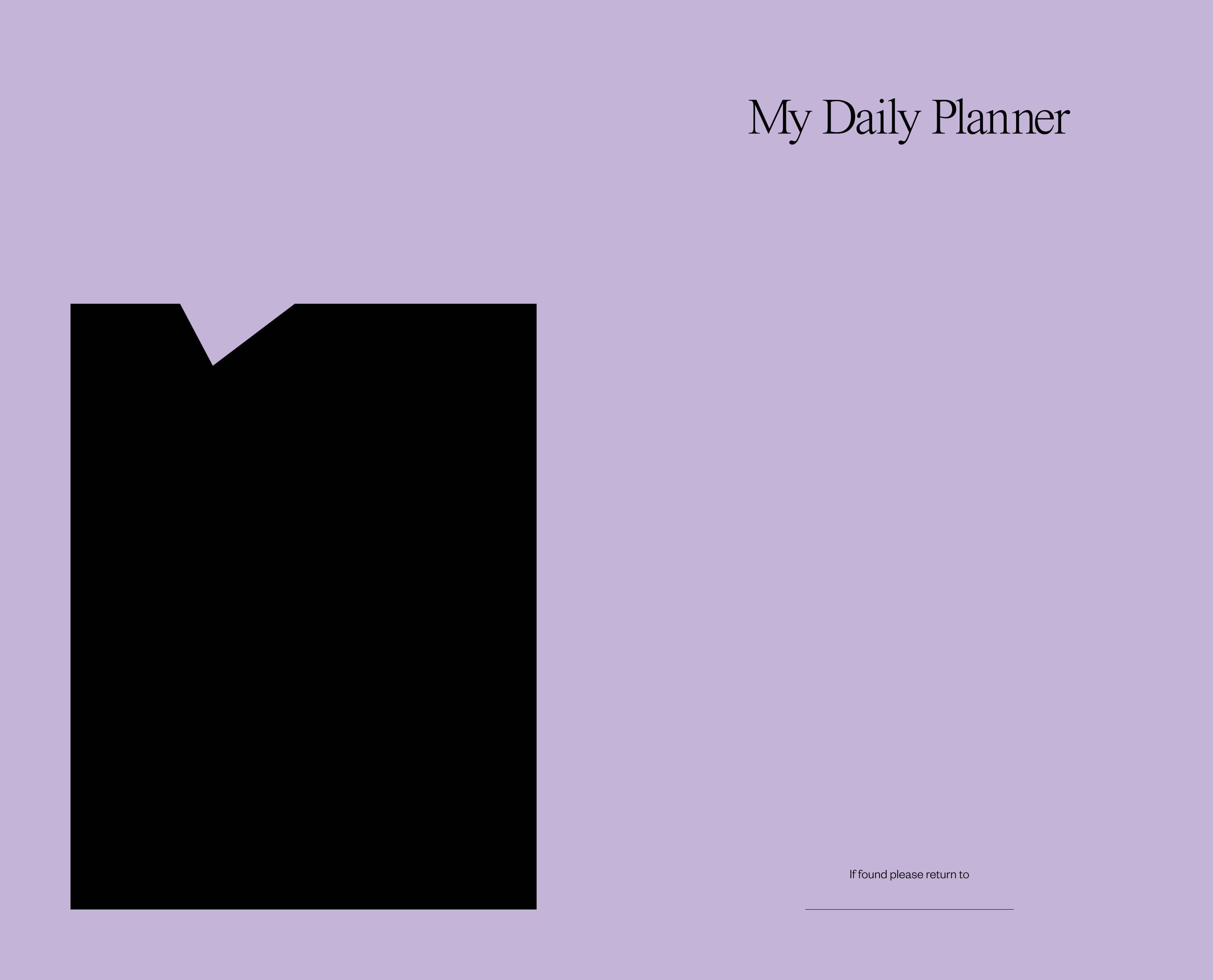 Fundaze Özel Tasarım Daily Planner Lila