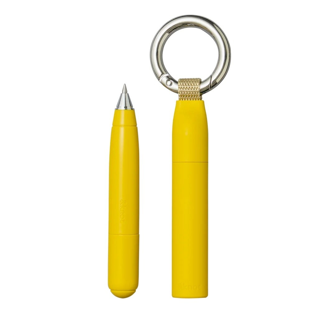 Uni ball & knot Çantaya Takılabilir Jetstream Tükenmez Kalem 0.5 mm Zencefil Sarısı