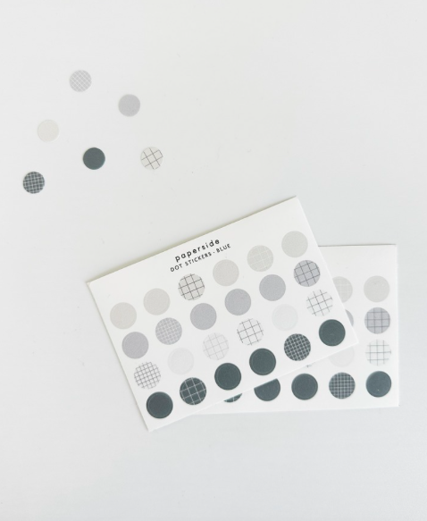 Dots Blue Mini Sticker Sheet Seti