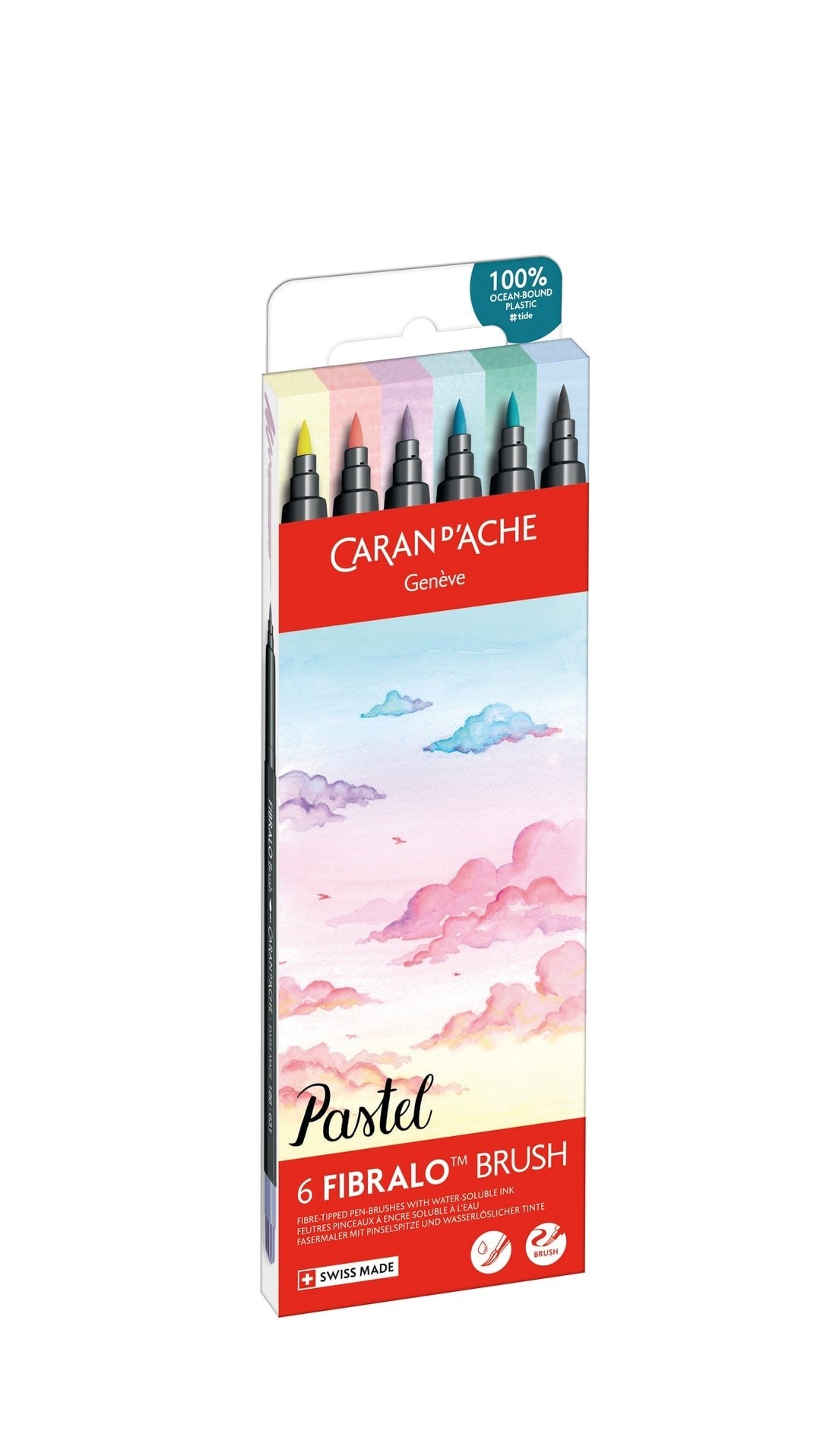Caran d'Ache Fibralo™ Brush Pastel 6'Lı Keçeli Kalem Seti 186-805