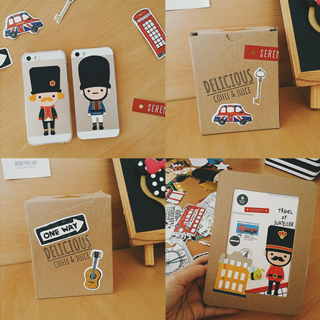 Suatelier Travel Luggage Sticker Pack Valiz Etiket Seti - The Toy Soldiers