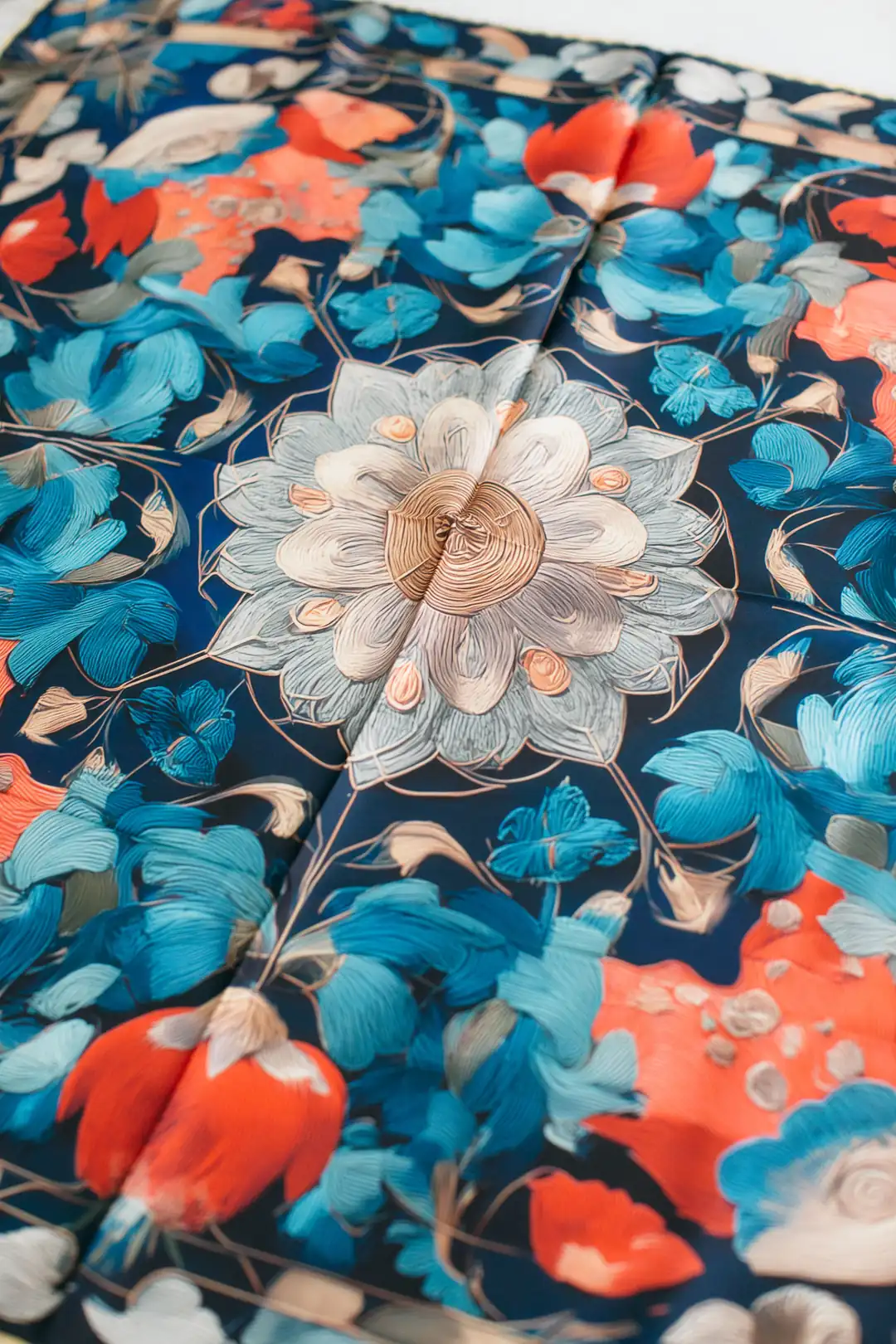 Celestial Bloom İpek Fular