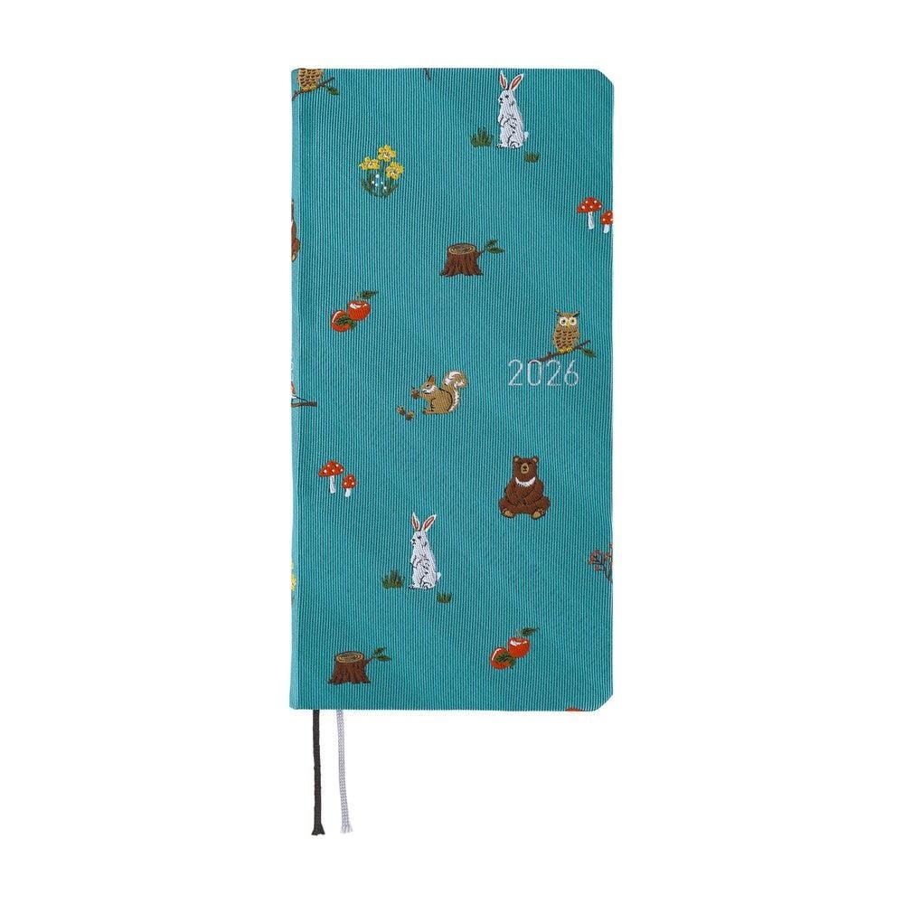 Hobonichi Ajanda Techo Weeks - English - Bow & Tie: In the Forest - 2026 Jan Start