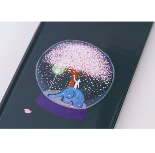Hobonichi Techo Weeks 2025 Hiroko Kubota: Night Cherry Blossom Snow Globe Ajanda/Planner