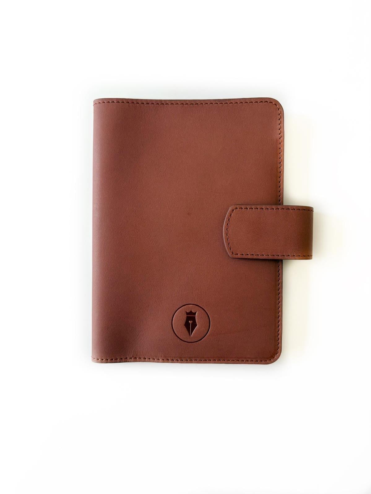 Eng Leather A6 Ebatlı Deri Defter Kılıfı ve Organizer - Toffee Brown
