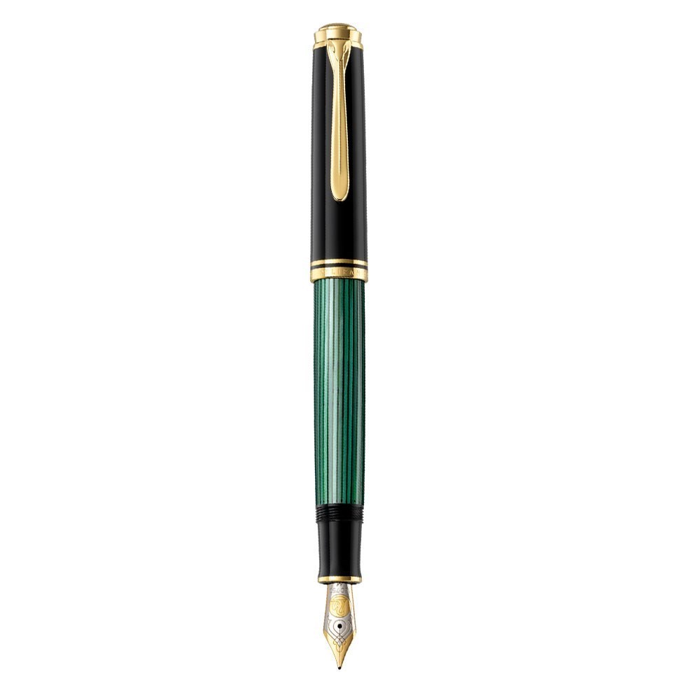 Pelikan Souveran M800 Green Black Fountain Dolma Kalem EF Uç