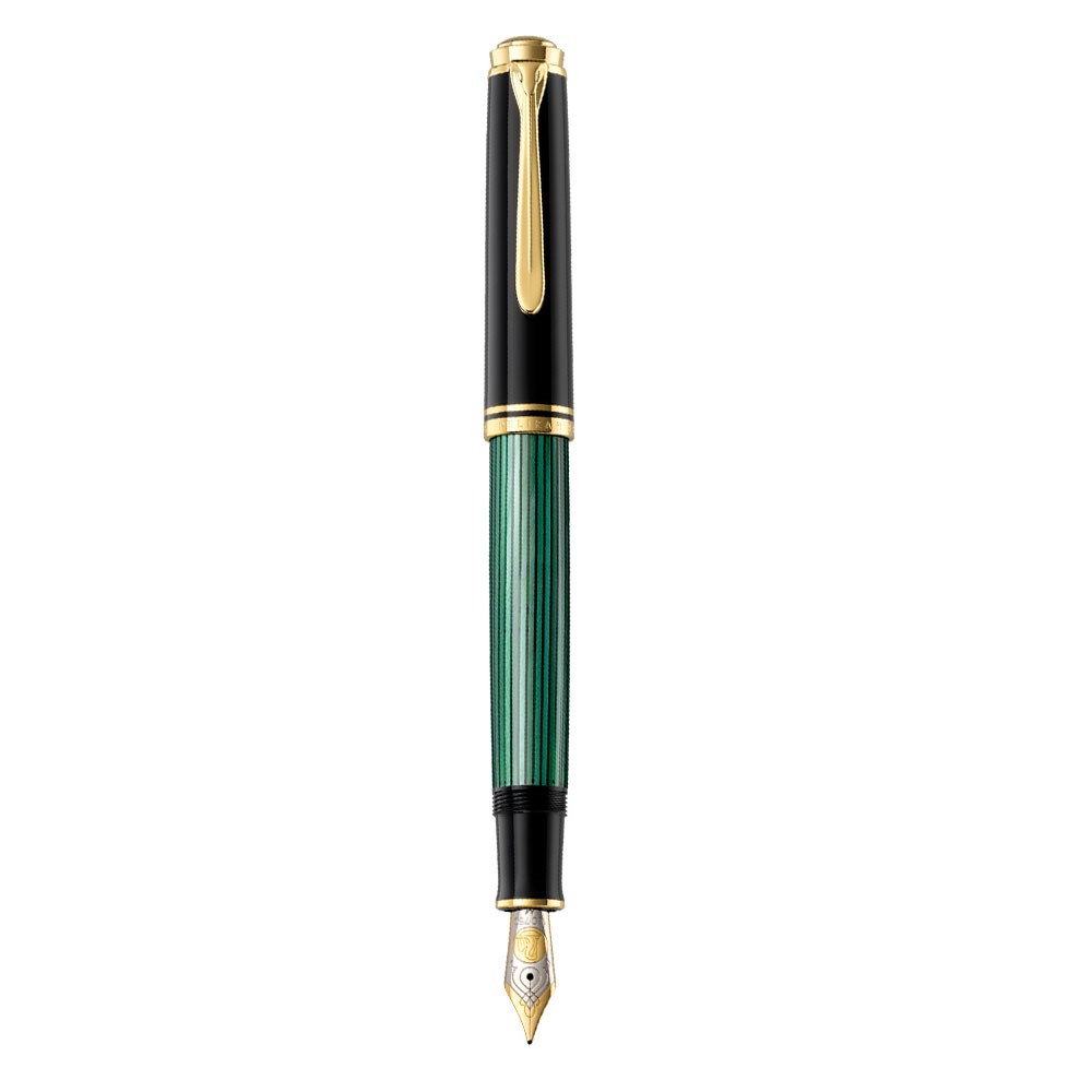 Pelikan Souveran M800 Green Black Fountain Dolma Kalem EF Uç
