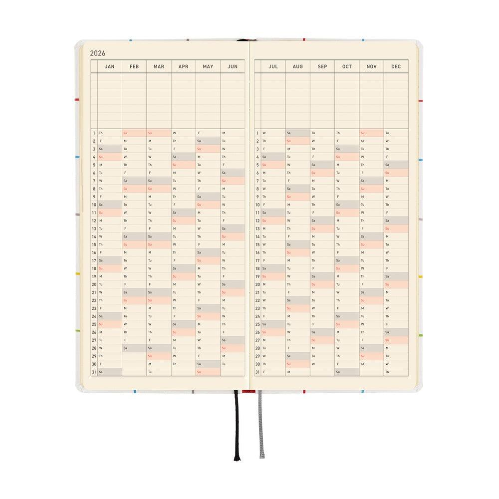 Hobonichi Ajanda Techo Weeks - English - 100%ORANGE: Squirrel’s Moving Day - 2026 Jan Start