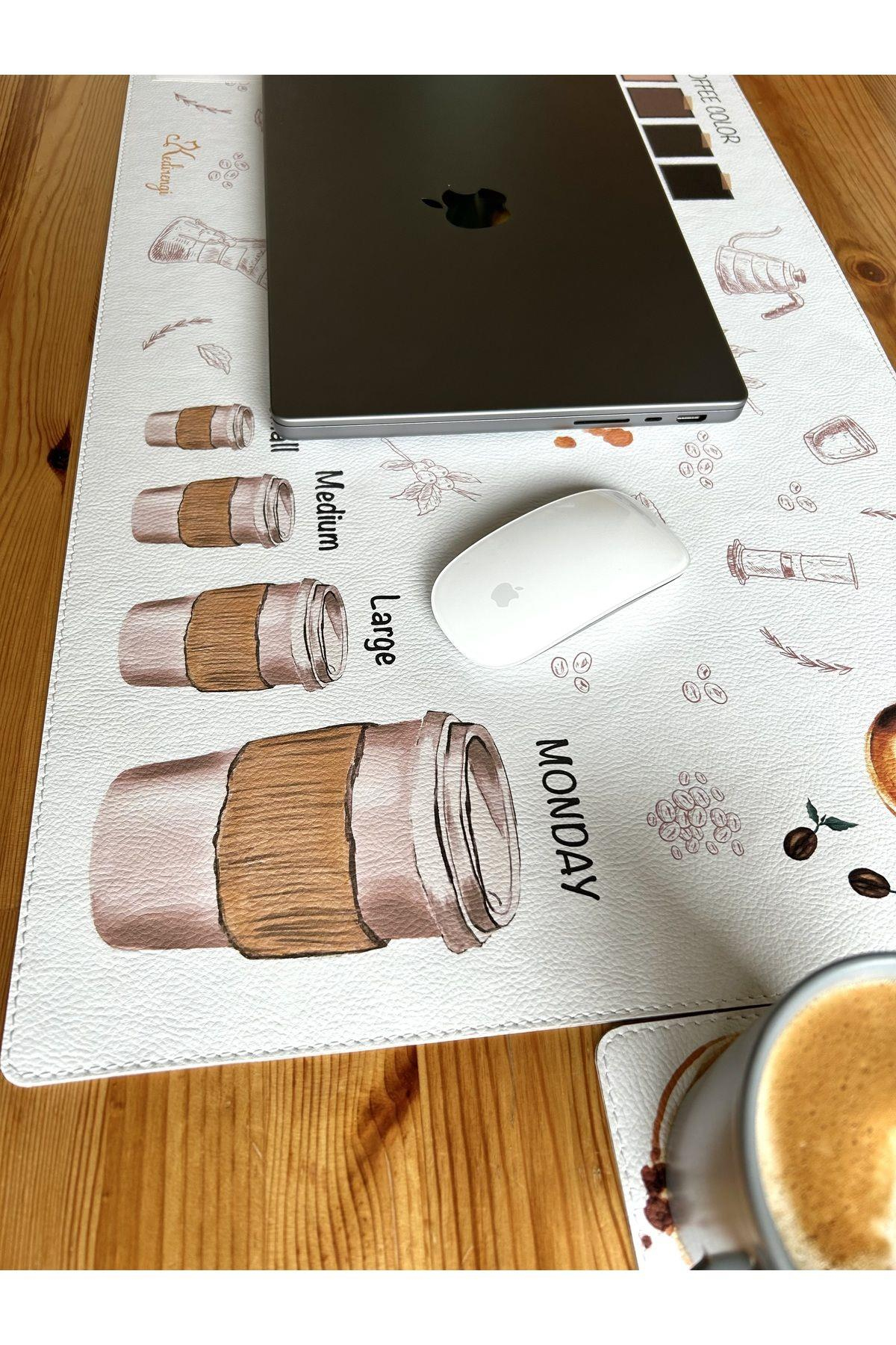 Kedirengi Pu Deri Çalışma Matı & Sümen 40x70 cm Kahve 