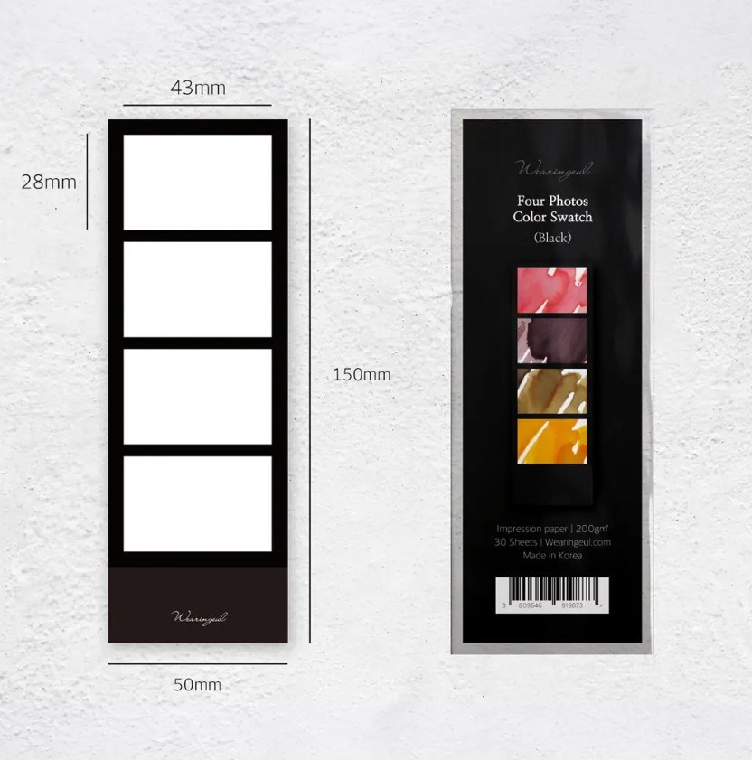 Wearingeul Four Photos Mürekkep Deneme Kağıdı Sİyah Çerçeve