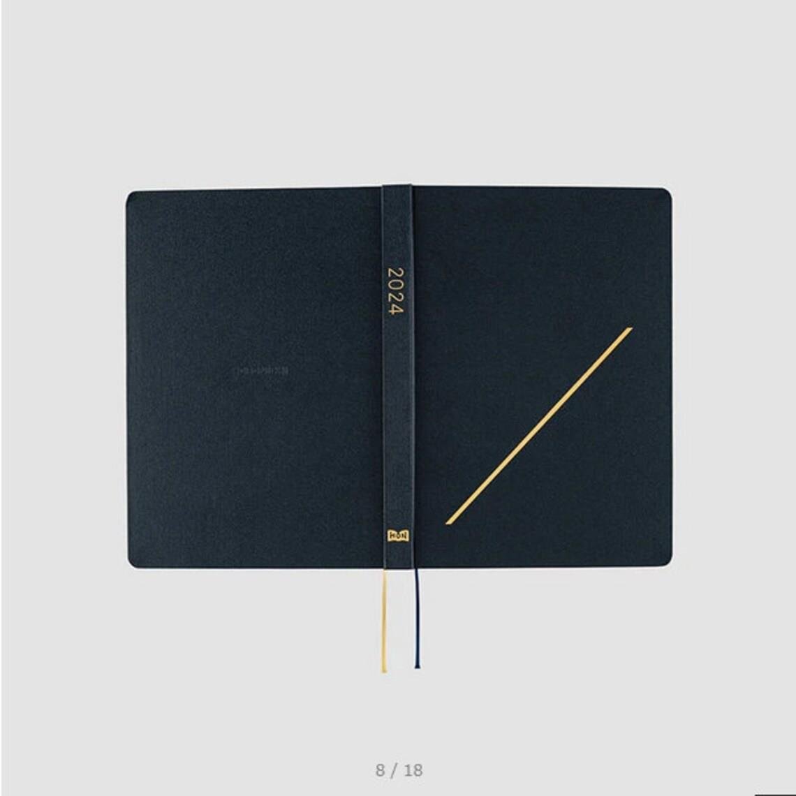 Hobonichi Techo 2024 Slash (Black) HON / A5 Size / Daily / Jan start / Mon start - Japanese Edition