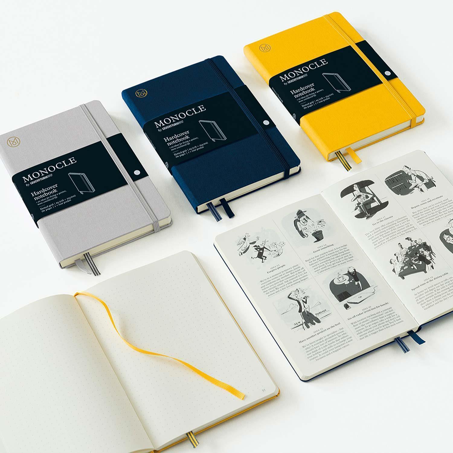 Leuchtturm1917 x Monocle Limited Edition Defter B6,  Yumuşak Kapak, 128 Noktalı Sayfa Light Grey 363360
