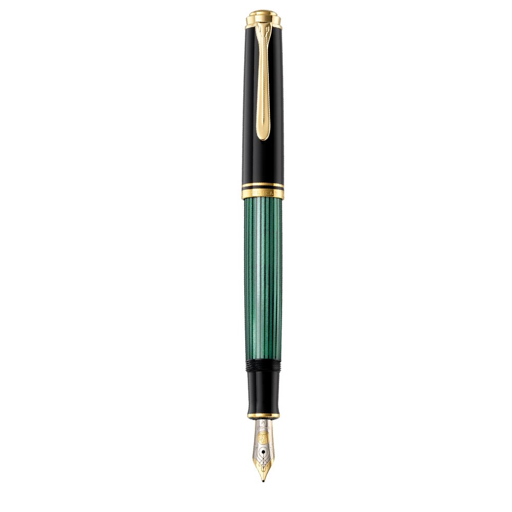 Pelikan Souveran Series M600 Green Black Fountain Dolma Kalem EF Uç