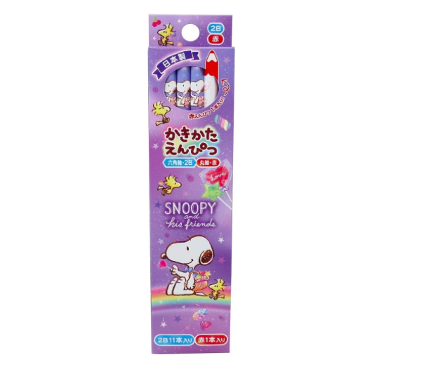 Snoopy and Friends 12'li 2B Ahşap Kurşun Kalem 