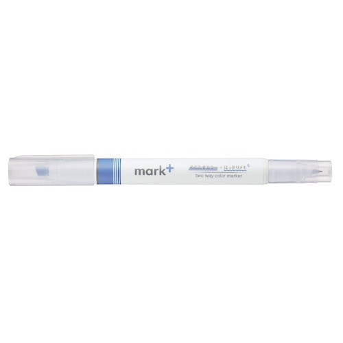 Kokuyo Mark+ Çift Taraflı ( Fosforlu ve Fineliner) Kalem Blue/Blue