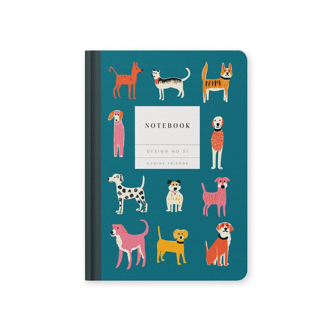 Ohh Deer Kaleido Tasarımı A5 192 Sayfa Sert Kapak Çizgili Defter Design No.31 Canine Friends 10603