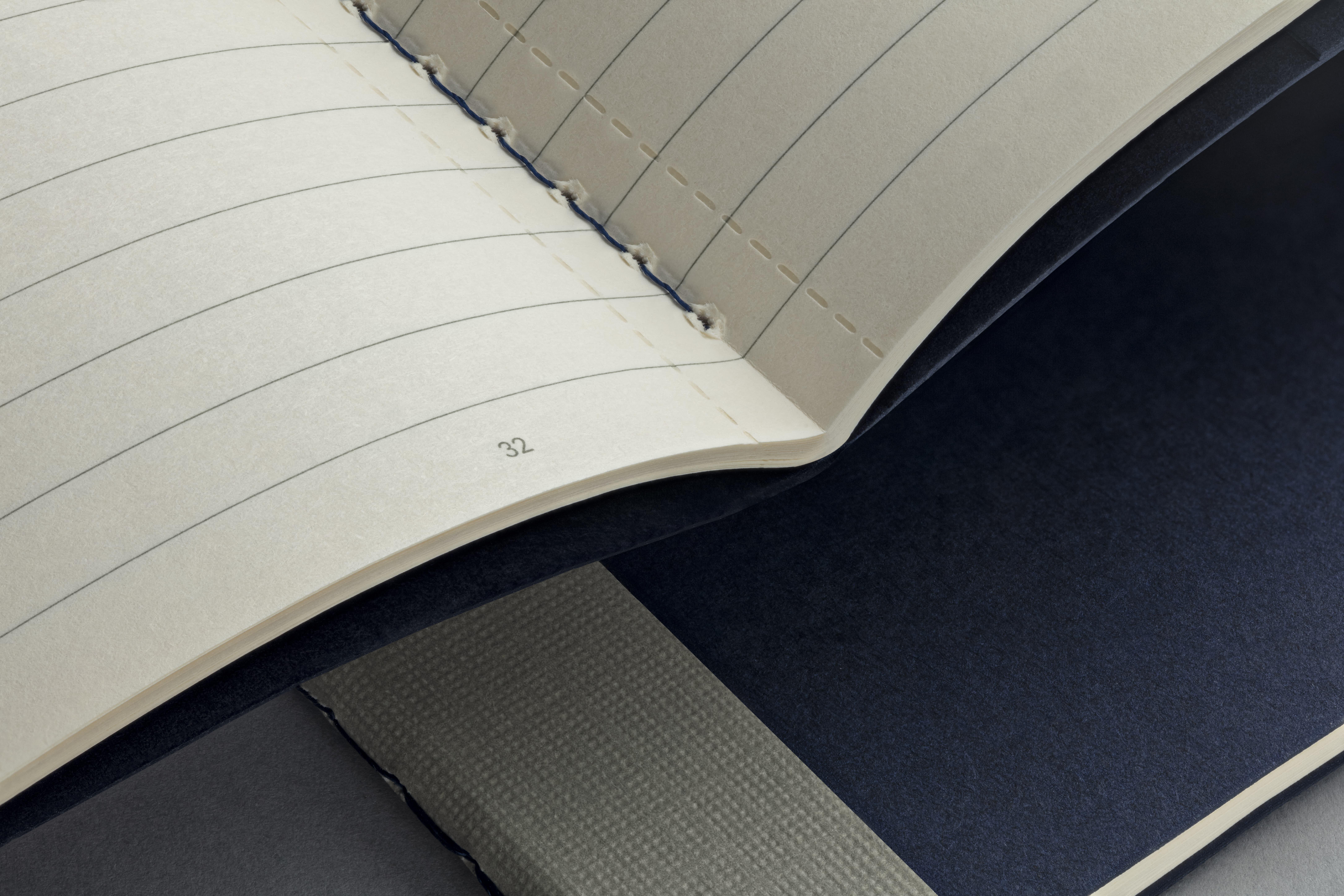 Laton Ilmiö A5 Keten Kumaş Sert Kapaklı Defter Dark Blue
