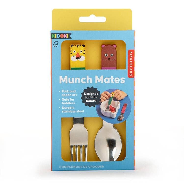 Kikkerland Kidoki Munch Mates Çatal Kaşık Seti