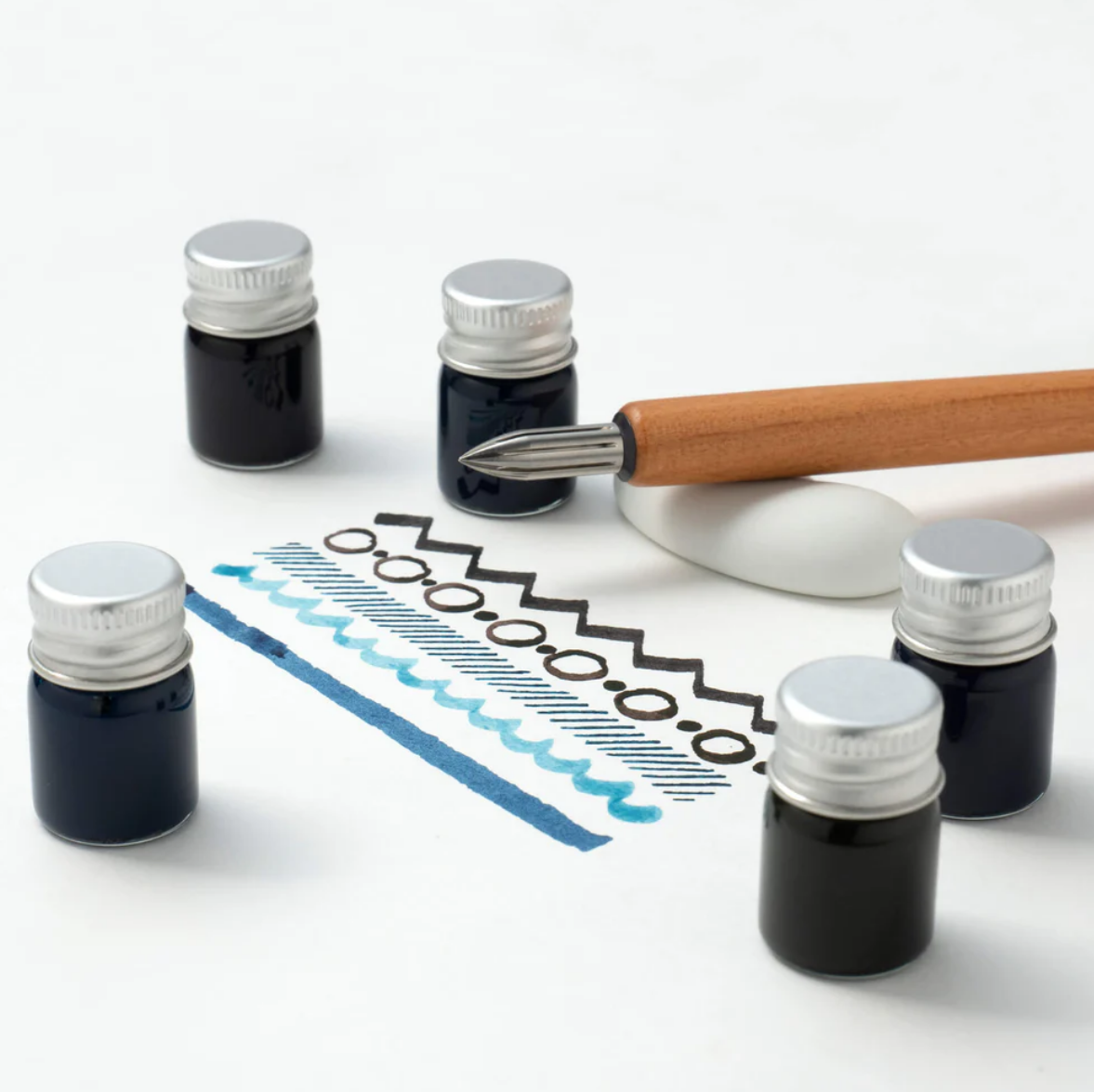 Kakimori Pigment  Alüminyum Kapaklı Sample Dolma Kalem Mürekkep Seti II
