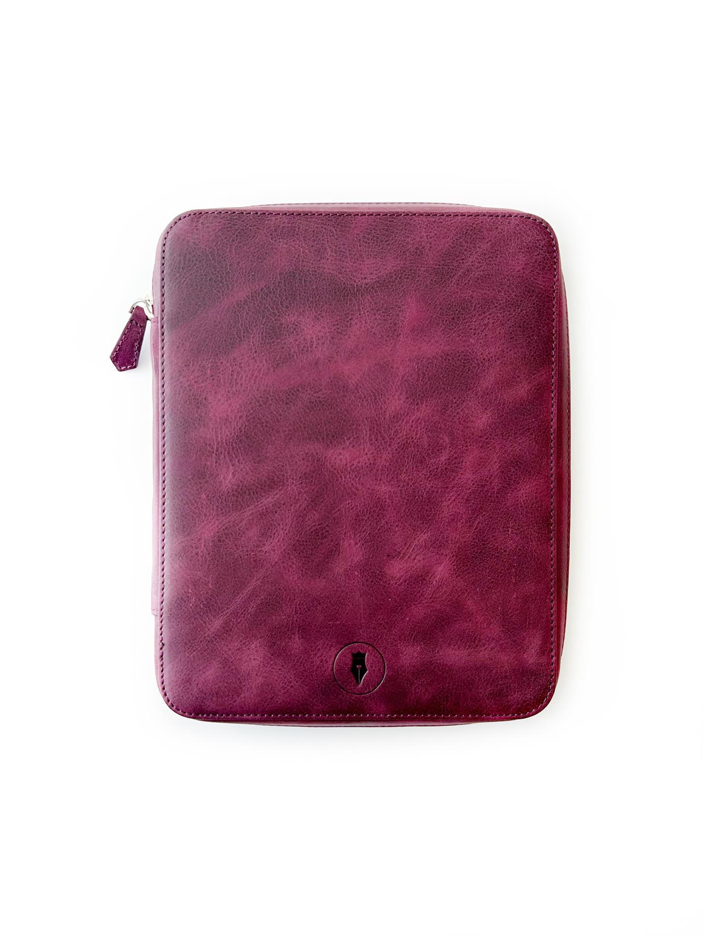 Eng Leather Dark Black Violet A5 Ebatlı Organizer