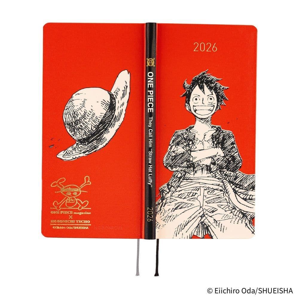 
Hobonichi Ajanda Techo Weeks - English - ONE PIECE magazine: Straw Hat Luffy (Red) - 2026 Jan Start