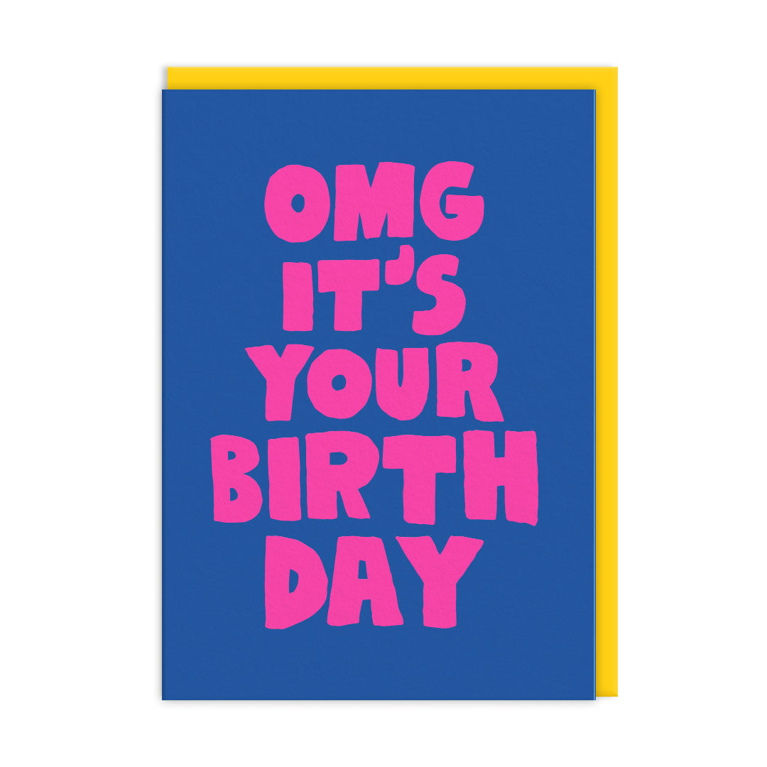 Ohh Deer Ashkahn Tasarımı A6 Kartpostal Omg It's Your Birthday 9261