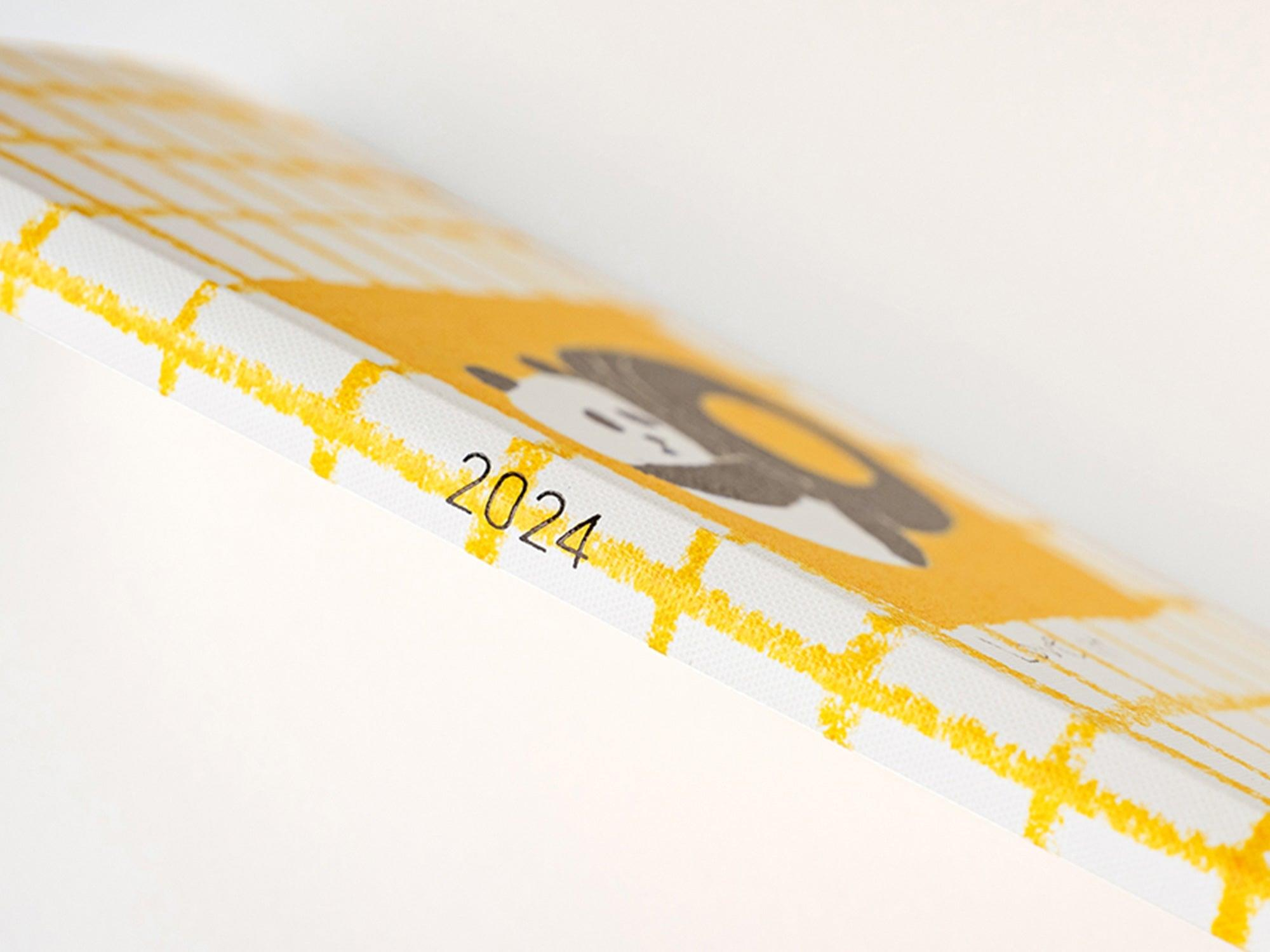 Hobonichi Weeks Japanese Version 2024 Jan. Start Jin Kitamura Love It Panda Yellow Plaid