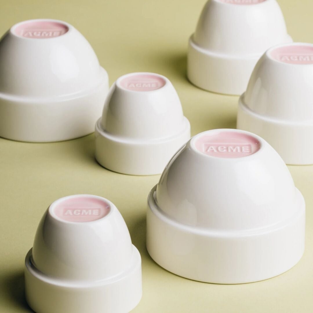 Acme Taster Cup Medium 110ml Pembe Taban Beyaz