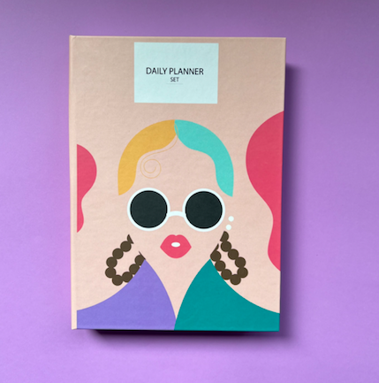 Best Day Ever Stationery Set Kalemli ve Kutulu, Yedek Notepadli Planlayıcı Set Jennifer