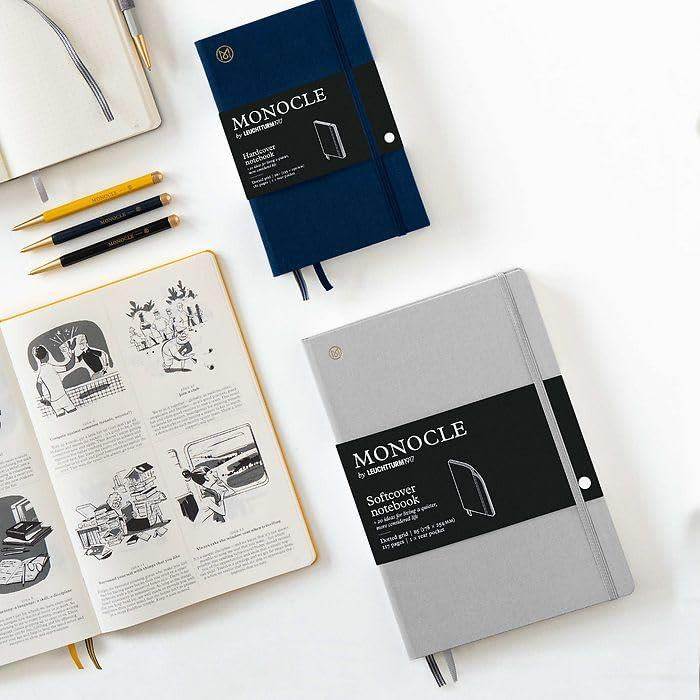 Leuchtturm1917 x Monocle Limited Edition Defter B6,  Yumuşak Kapak, 128 Noktalı Sayfa Navy 363361