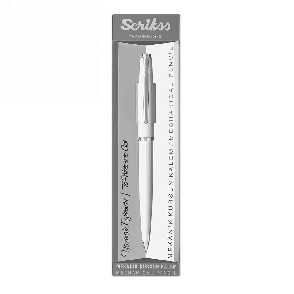 Scrikss Vintage 33 Mekanik Uçlu Kalem 0.7 mm Beyaz