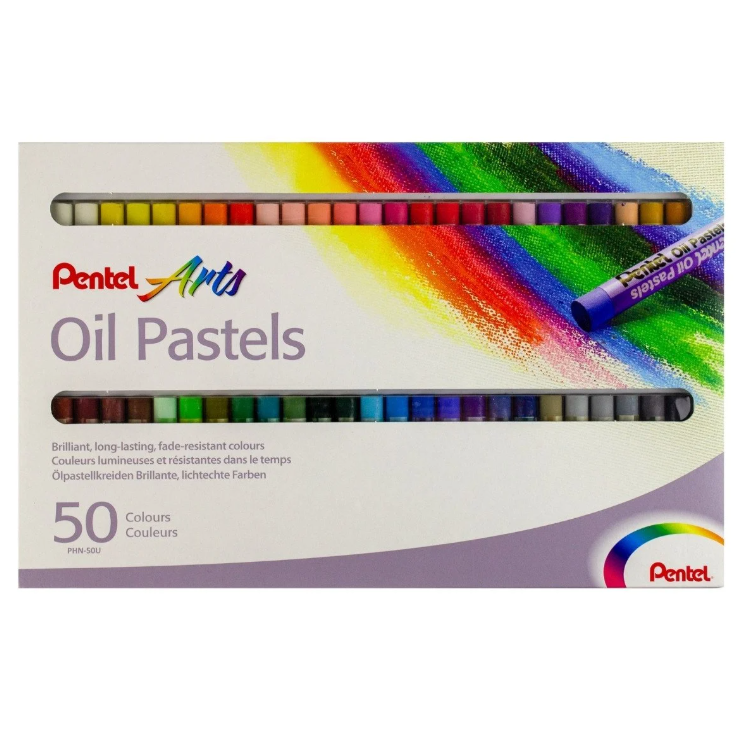 Pentel Arts Oil Pastels 50'li Yağlı Pastel Boya Kalemi Seti 