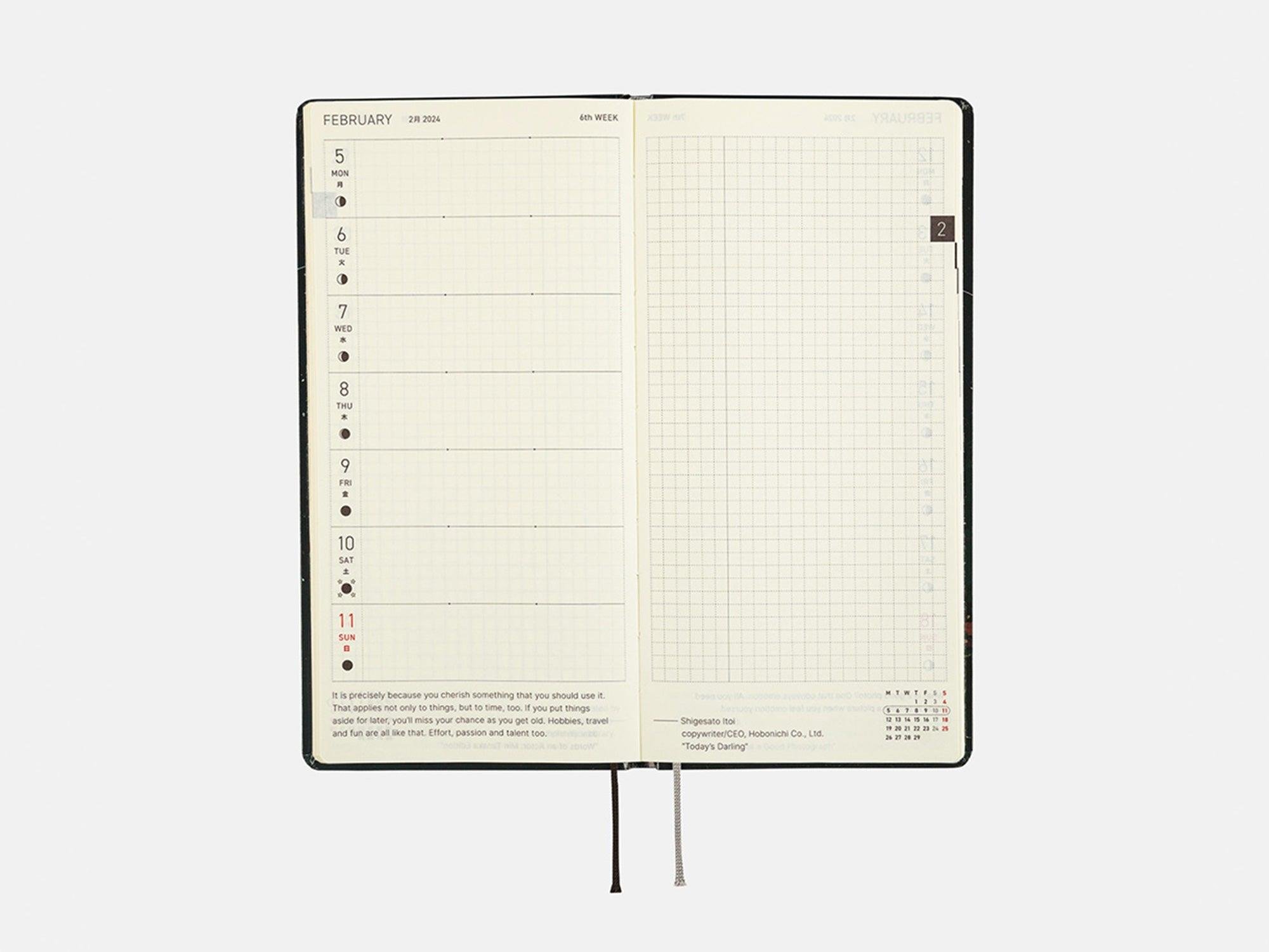 Hobonichi Weeks Japanese Version 2024 Jan. Start Hiroko Kubura Another Night Of Falling Star Sparklers