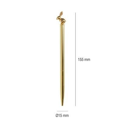 Miquelrius Tavşanlı Metal Özel Kutusunda Mavi Mürekkepli Tükenmez Kalem  0.5 mm