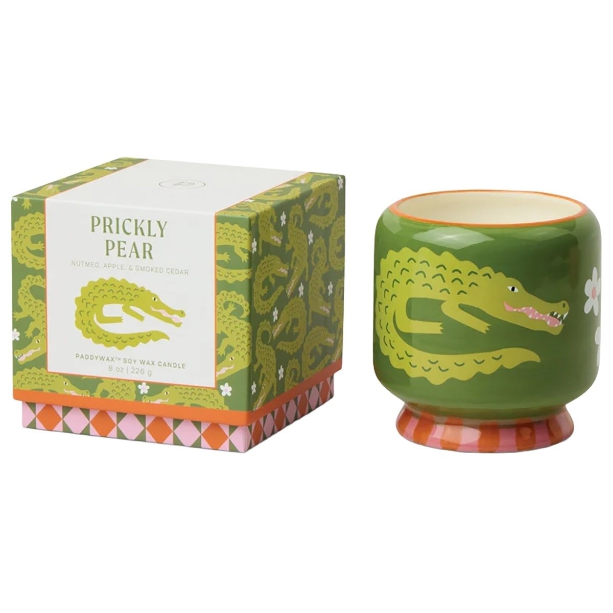 Paddywax A Dopo Luxury Artisan El Boyaması 226g Mum  - Crocodile - Prickly Pear