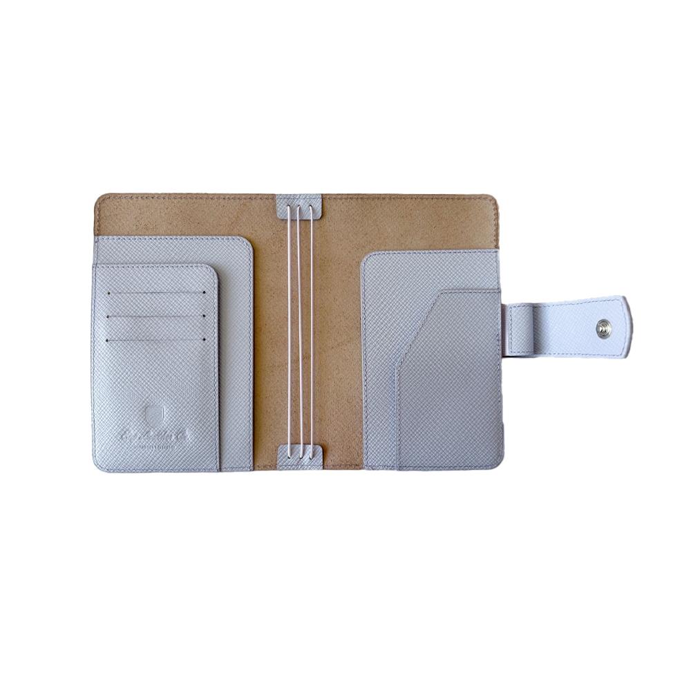 Eng Leather Saffiano Deri Koleksiyonu  A6 Defter & Kalem Çantası Peri Wİnkle